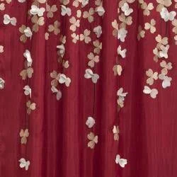 Lush Decor Flower Drops Shower Curtain - Red