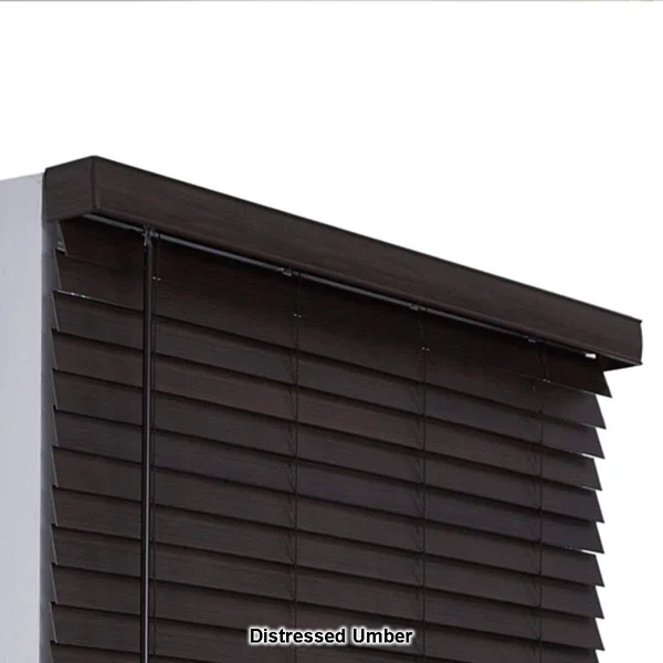 2in. Cordless Distressed Faux Wood Blinds Distressed Grey