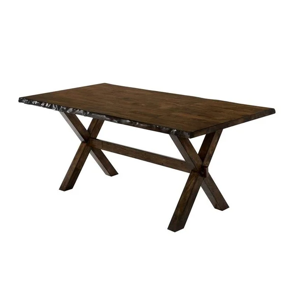 Furniture of America Terra Rustic Dining Table in Walnut