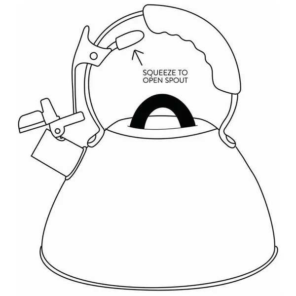 Chef's Secret 3.17qt (3L) T304 Tea Kettle with Copper Capsule Bottom