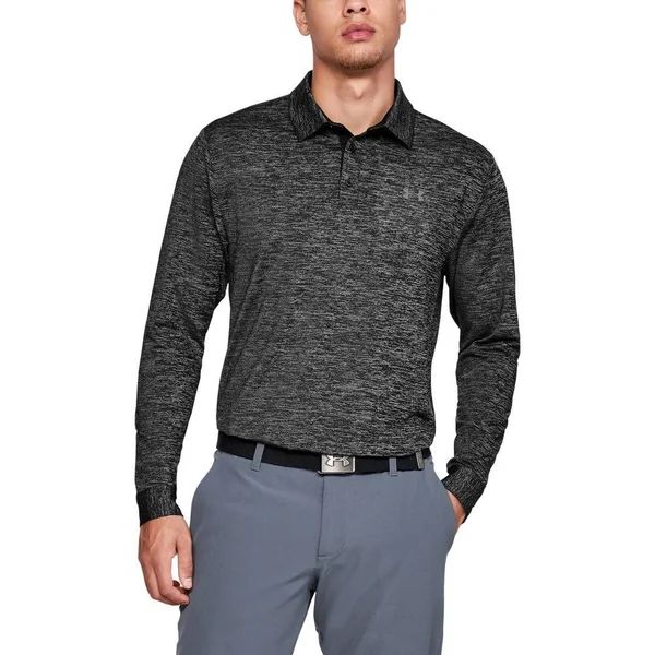Under Armour Men's Playoff 2.0 Long Sleeve Polo - Black, LG