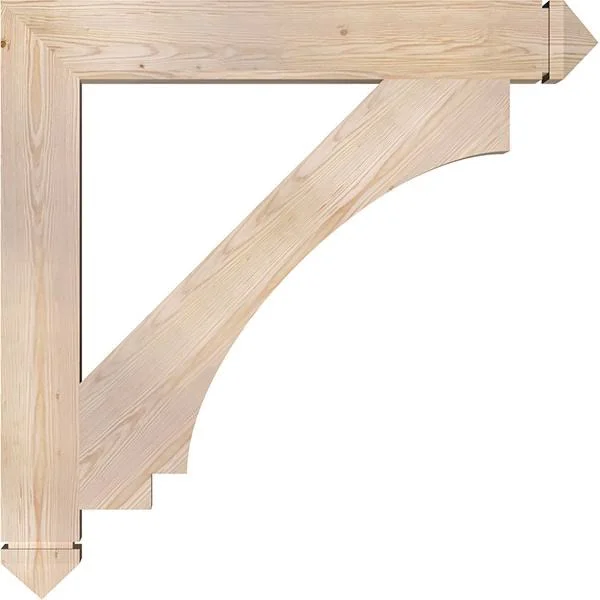 Ekena Millwork BKT06X42X42IMP03SDF 5 1/2x22W x 42x22D x 42x22H Imperial Arts & Crafts Smooth BRACKET, Douglas Fir