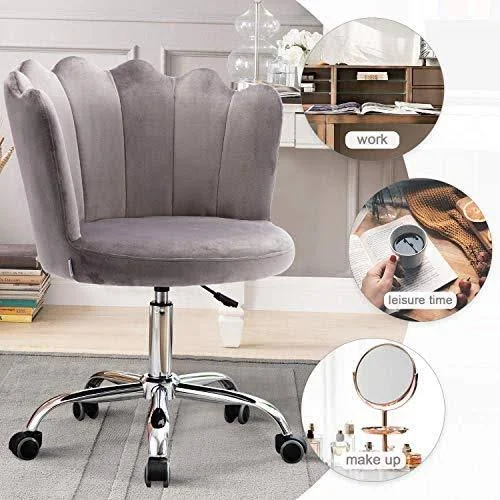 Recaceik Velvet Swivel Shell Chair - Swivel Shell Chair for Living Room/Bed Room