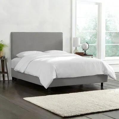 Catie Upholstered Standard Bed Size: Queen, Body Fabric: Linen Grey