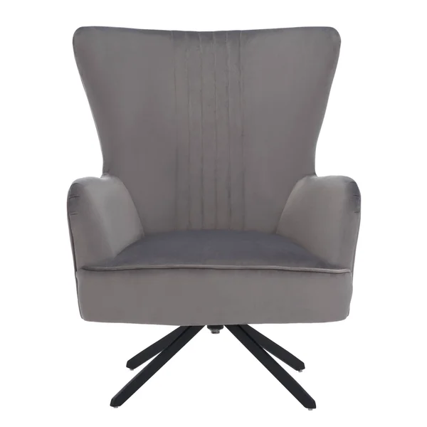 Safavieh SFV5015A Alejandro Velvet Accent Chair Slate Grey