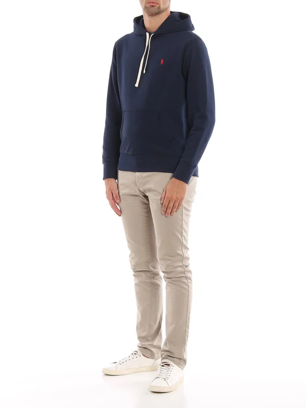 Polo Ralph Lauren Navy Fleece Hoodie - Black - Men