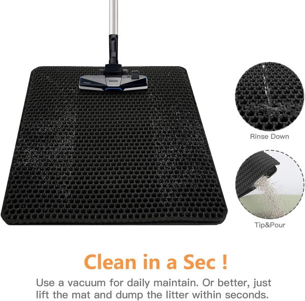 Leos Paw Waterproof Cat Litter Mat 22x27.5in - 55x70cm, Gray