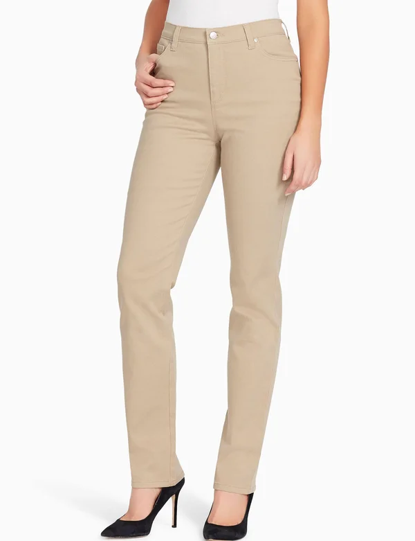 Plus Size Gloria Vanderbilt Basic Amanda Short Jeans Perfect Khaki