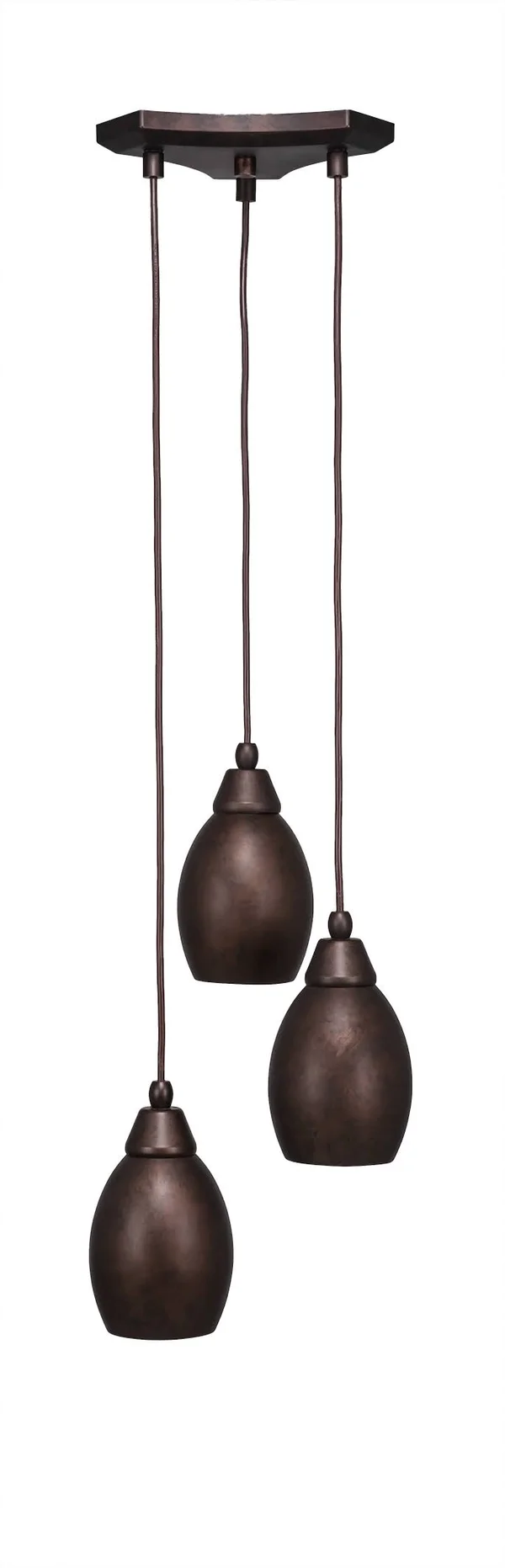 Toltec Lighting 28-BRZ-426 Europa - Three Light Mini Pendant with