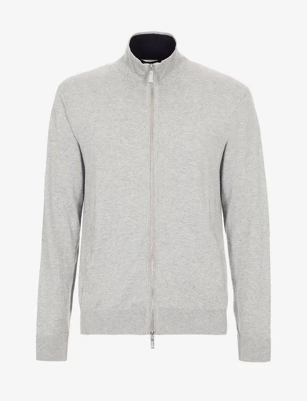 Armani Exchange Men Cotton - Cashmere Cardigan - Size S, Grey