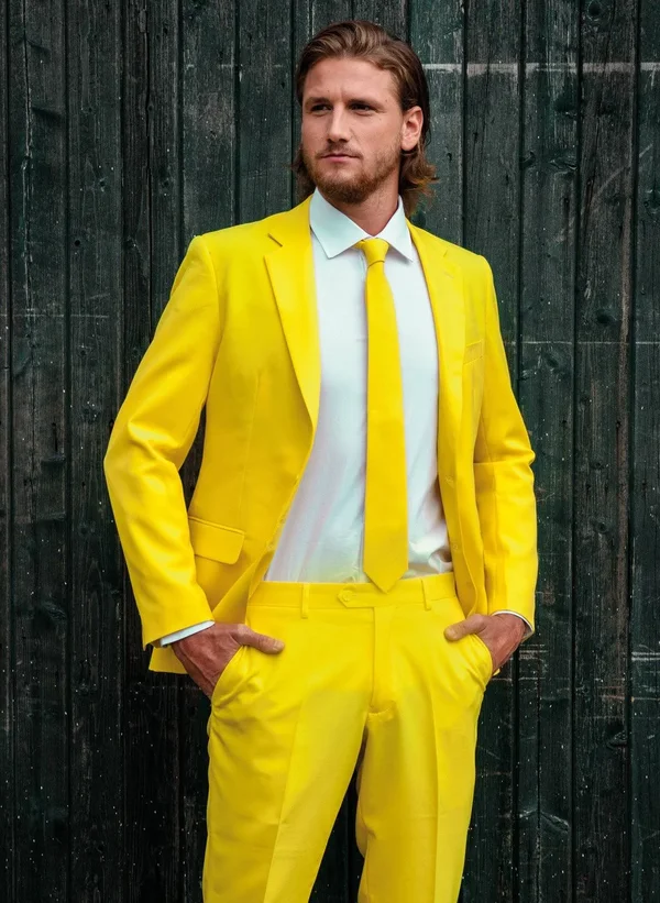 Opposuits Men's Yellow Fellow Suit