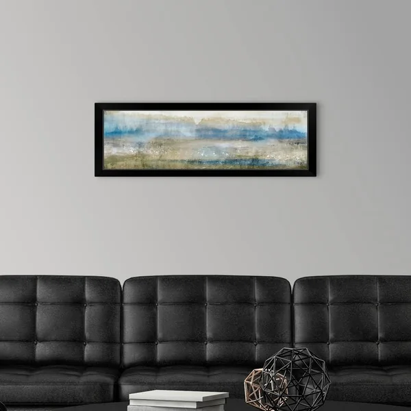 Gold Field, Black Framed Wall Art, 36x12, Great Big Canvas