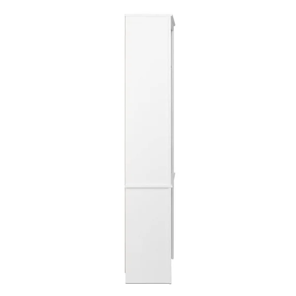 Pemberly Row Tall Contemporary 6 Shelf Bookcase in White
