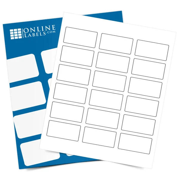 2.375x22 x 1.25x22 Address Labels, 100 Sheets, Weatherproof Polyester Laser