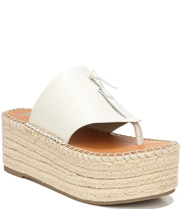 Sarto by Franco Sarto Women's Malia Platform Espadrille Sandal, Size: 8, Putty Leather