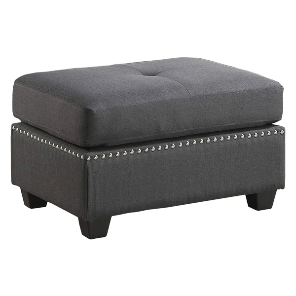 Homelegance Dasha Dark Gray Ottoman