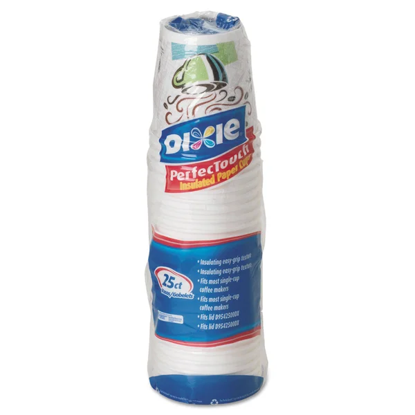 Dixie Hot Cups - Paper, 10oz, Coffee Dreams Design, 500/Carton