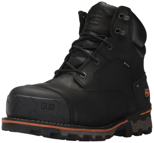 Timberland Pro Men's 6 in. Boondock Composite Toe Waterproof Work Boot, Black