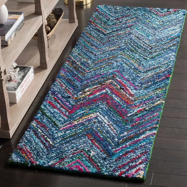 Safavieh Nantucket NAN141C 2&3x22 x 12&0x22 Runner Blue - Multi Area Rug
