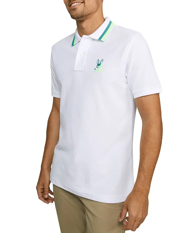 Psycho Bunny Men's Surrey Polo Shirt White 6L