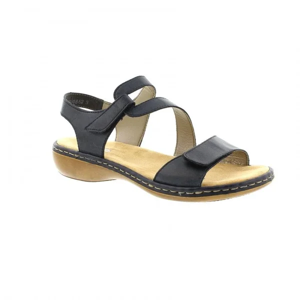 Rieker 659C7-15 Navy Leather Womens Sandals 42 EU