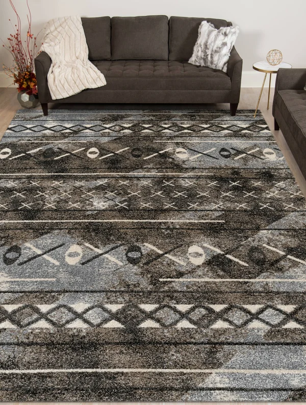 Amer Caribe CAR-5 3&5x22 x 5&6x22 Walnut Area Rug