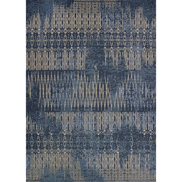 Lopez Dark Blue Indoor/Outdoor Area Rug by Havenside Home - 4& x 5&10x22
