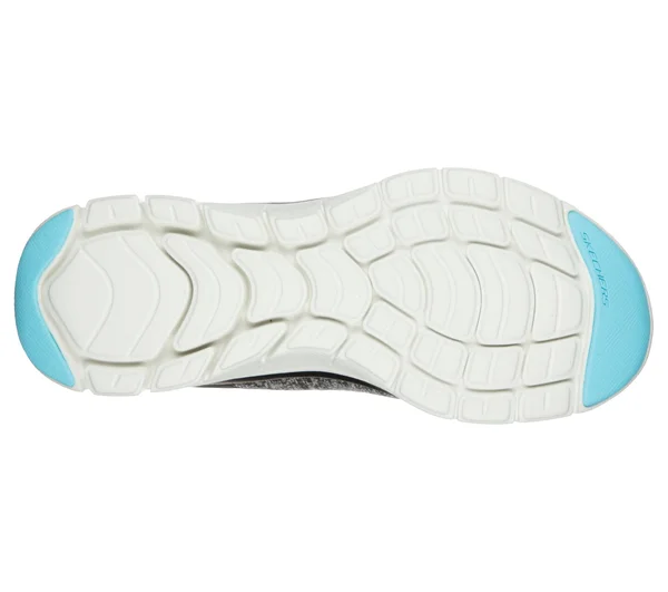 Skechers Women's Flex Appeal 4.0 Sneakers, Black/Light Blue, 5.5