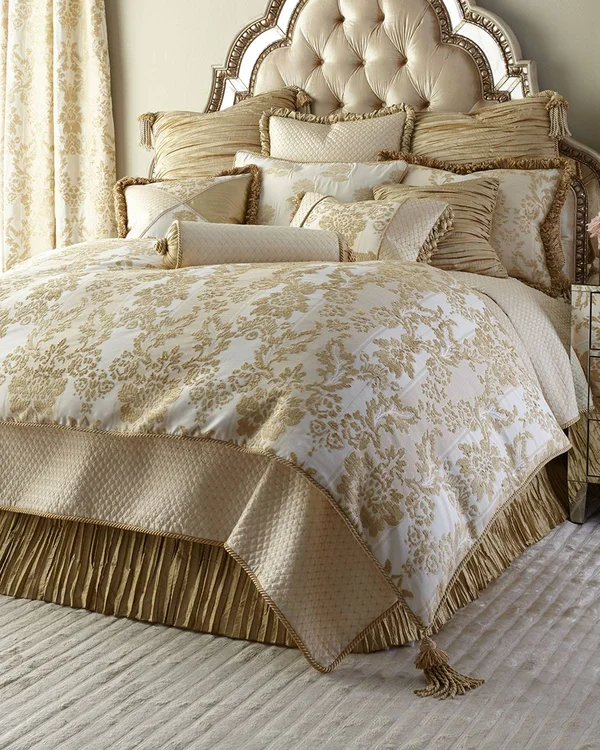 Austin Horn Collection Antoinette King Dust Skirt - French Vanilla, King