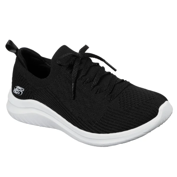 Skechers Women's Ultra Flex 2.0 Flash Illusion Sneaker, Black/White