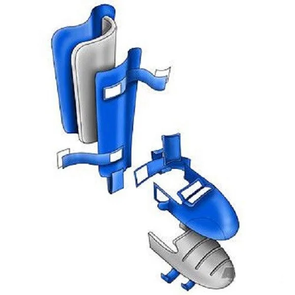 Adidas WKF Shin and Instep Guards - Blue Adult Small