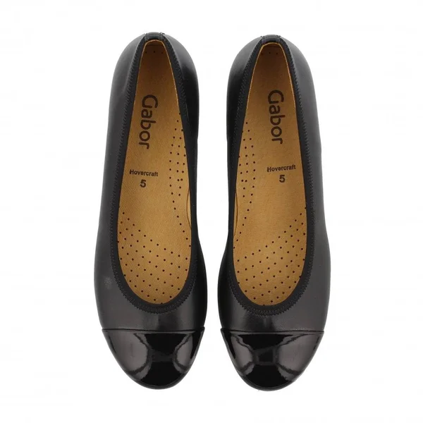 Gabor Raspa 64-161-57 Black Leather 5.5 UK Womens Pumps