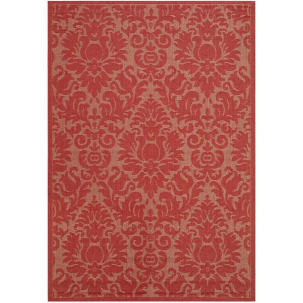 Safavieh Courtyard CY2714-3777 6&7x22 x 6&7x22 Square Red - Red Area Rug