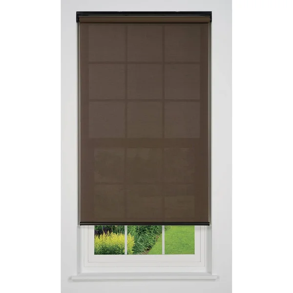 Linen Avenue Cordless 5% Solar Screen Standard Roller Shade, Coffee 37 W x 66 H