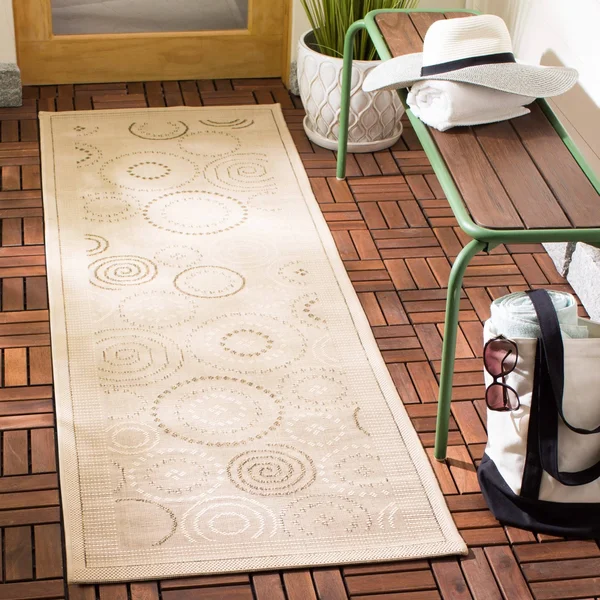 Safavieh Courtyard CY1906-3009 5&3x22 x 7&7x22 Brown, Natural Area Rug