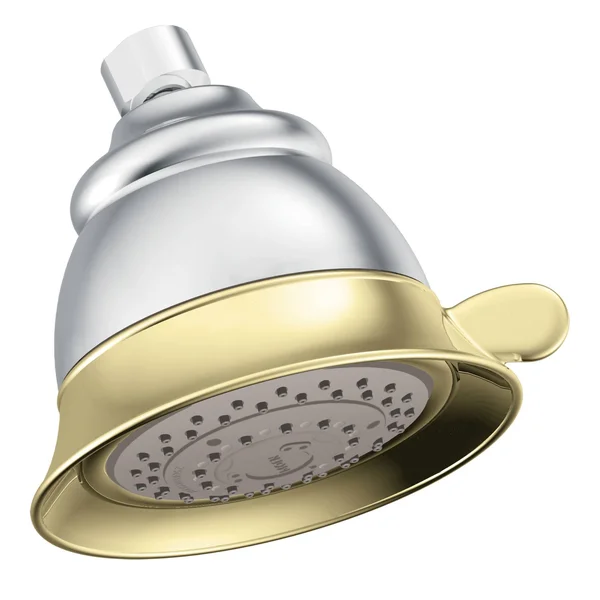Moen 3838CP Four-Function Shower HEAD. Chrome and Polished Brass