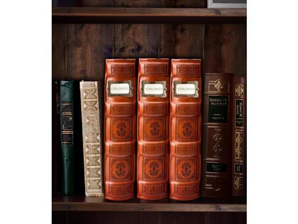 Bellagio-italia DVD/CD Storage Tuscany Cognac Binder 6-Pack with 3 Insert Sheets