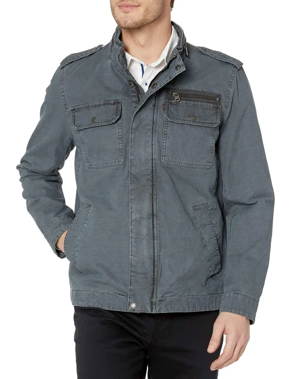 Levi&s Men's Washed Cotton Military Jacket