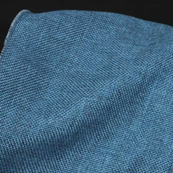 Blue Fine Burlap Wired Craft Ribbon 6x22 x 20 Yards