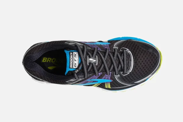 Brooks Women's Adrenaline GTS 17 Running Shoes Black, Hawaiian Ocean, Lime Punch 6.5, B