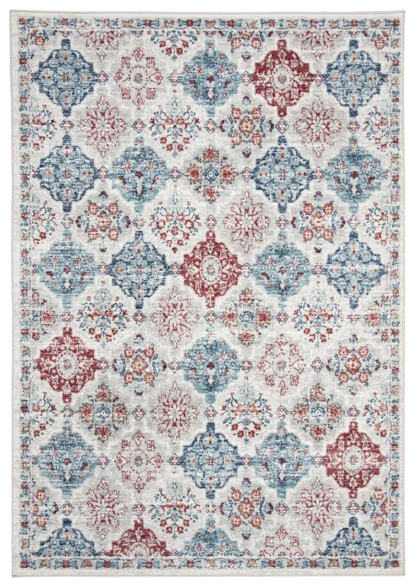 Safavieh Brentwood BNT815A 6&7x22 x 6&7x22 Round Cream, Blue Area Rug