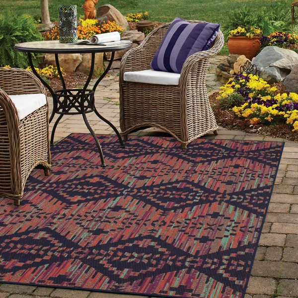 5& x 7& Color Mix Stripe Outdoor Rug - Opalhouse