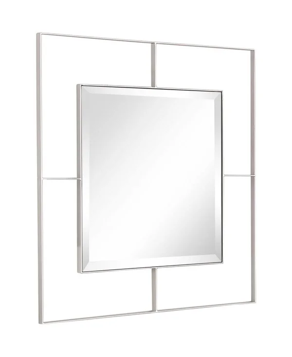 Covington Square Wall Mirror - Silver-Tone
