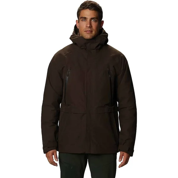 Mountain Hardwear Men's Summit Shadow Hooded Down Jacket - M - Brown