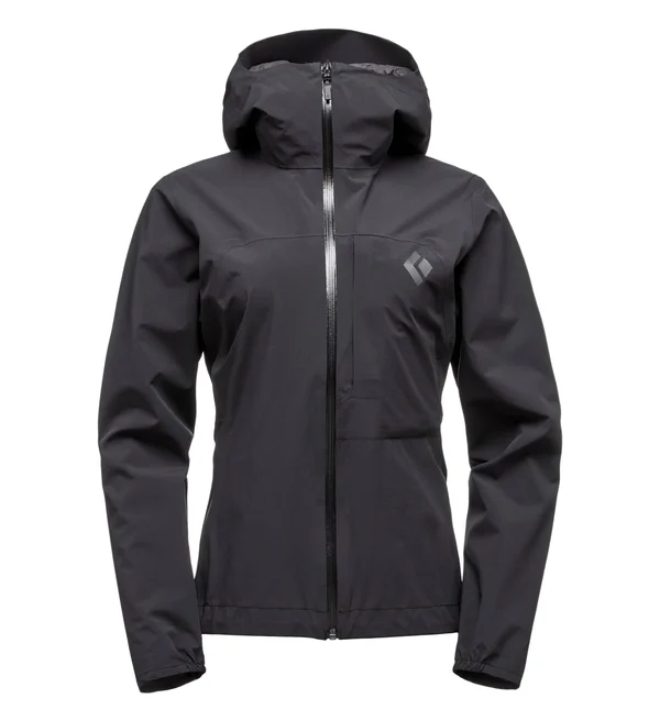 Black Diamond Women's FineLine Stretch Rain Shell Jacket Blue XL