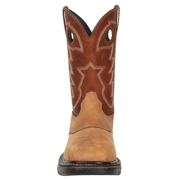 Rocky Men's 11 Western Saddle Original Ride Steel Toe Rkyw041 - Size: 7, Brown