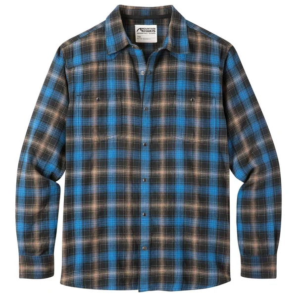 Mountain Khakis Men's Saloon Flannel Shirt - Large - Black Plaid