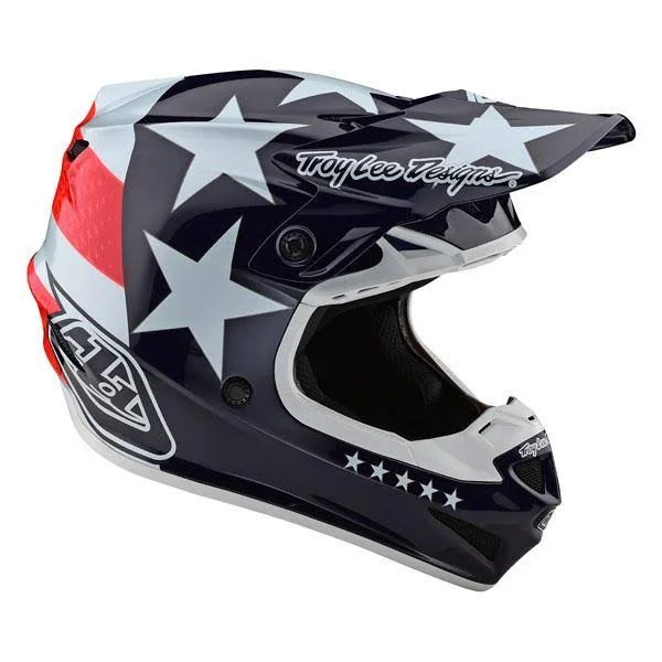 Troy Lee Designs SE4 Polyacrylite Helmet MIPS - Freedom Medium - Black/Gray