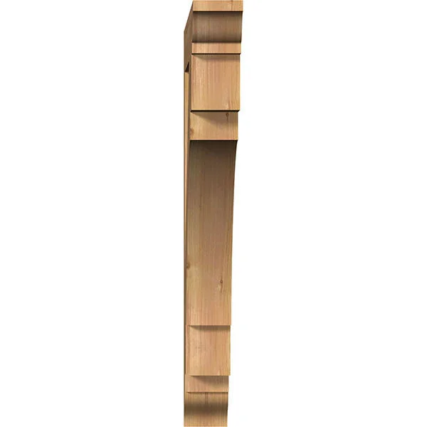 Ekena Millwork BKT04X28X32MRC01SWR 3 1/2x22W x 28x22D x 32x22H Merced Traditional Smooth BRACKET, Western Red Cedar