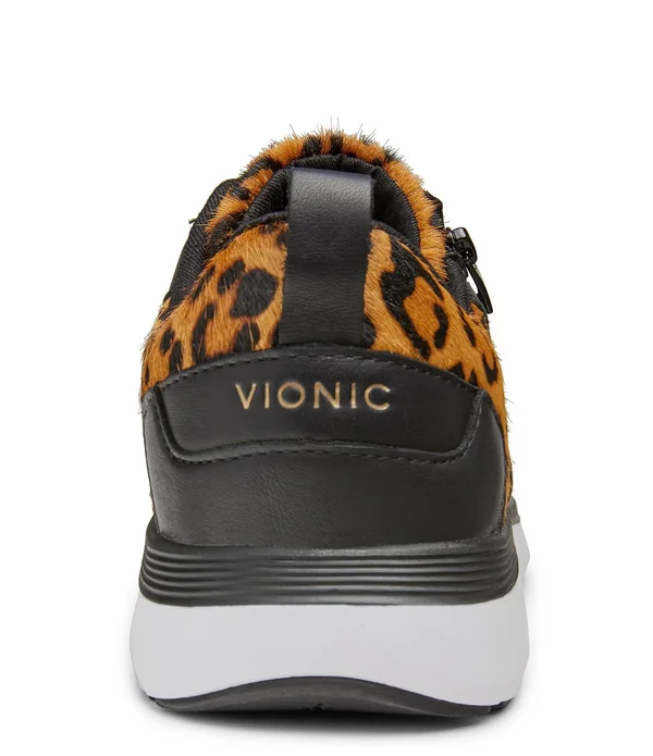 Vionic with Orthaheel Remi Leopard Women's Sneaker - Tan Size 6